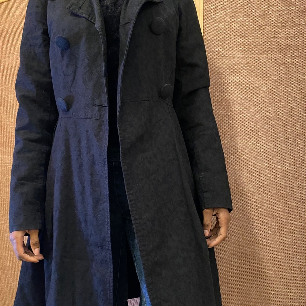 Embroidered Trench Coat